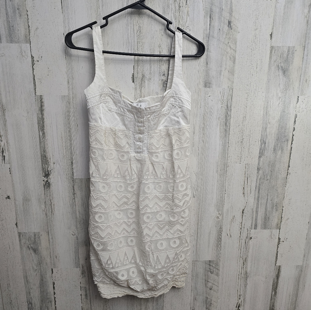 Nicole Miller Collection 100% Silk White And Cream Dress Womens Size 2